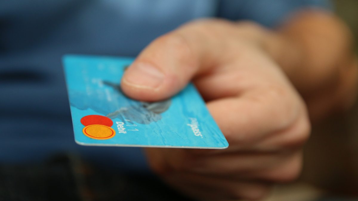 blue MasterCard credit card